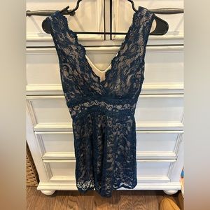 Blue lace dress